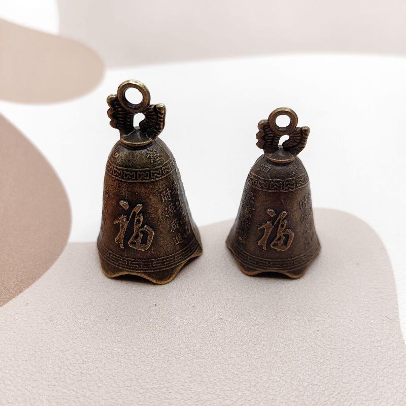 Feng Shui Glocken Vintage Zinklegierung Chinesische Glücks-Windspiele für Auto Tür Garten Terrasse Außen Dekoration
