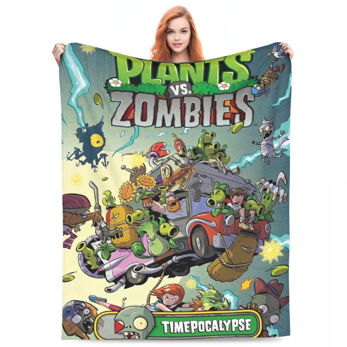 Плед P-Plants-vs-Zombie Качественный Теплый Плед Весенний Кемпинг Диван Кресло Кровать Постельное покрывало с рисунком 30x40in