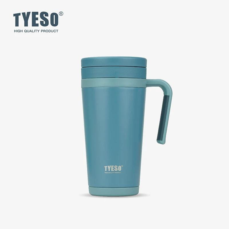 TYESO Stainless Steel Insulation Cup Vacuum Insulation and Cold Insulation Conical Office Cup Handle High Appearance Cup Perfect