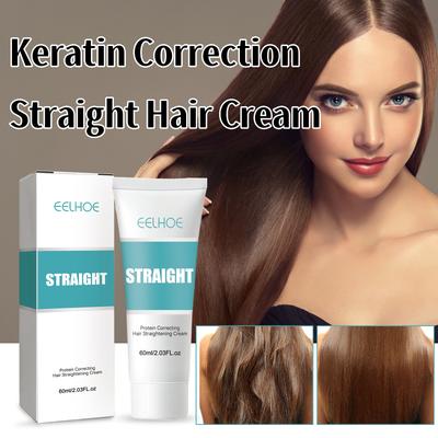 Crema Raddrizzante alla Cheratina Ripara Capelli Danneggiati Migliora la Qualità dei Capelli Ammorbidisce i Capelli Previene i Capelli Secchi e Crespi Prodotto per la Cura dei Capelli