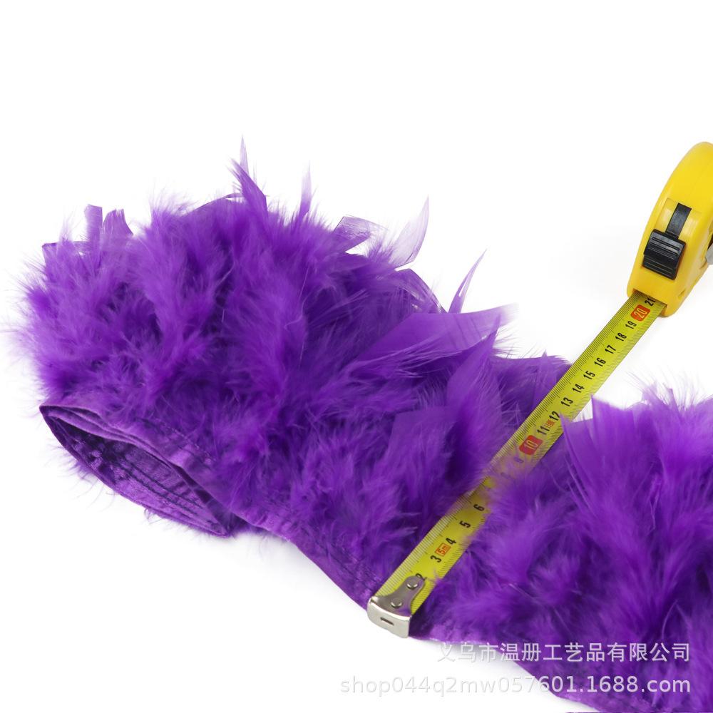 Turkey Feather Cloth Edge Diy Car Doll Decorative Material Fire Lace Dress Skirt 1M/Bag