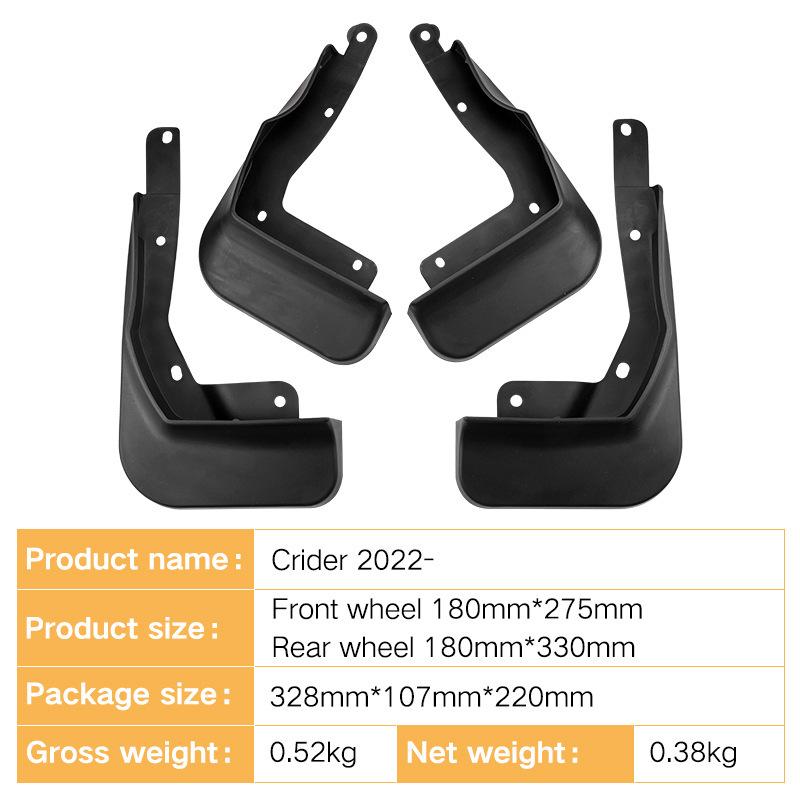 Mudflaps Fender for Honda Crider - Mud Flaps Splash Guards Front Rear Wheels Fender Car Accessories 4Pcs