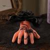 Spider Decoration Hairpin Halloween Hair Clip for Women, Girls, Realistic Severed Hand with Black Rose And Spider, Horror Accessory Party Bow