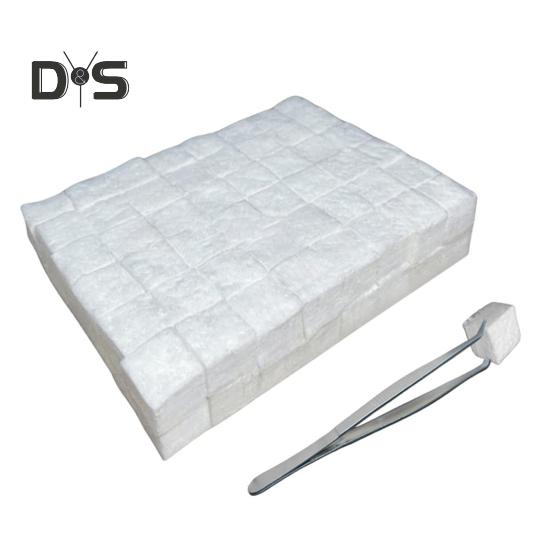 

96 шт. Маленький керамический шерстяной фитиль для настольного костра, поглощающий алкоголь, многоразовый углеродный войлочный фитиль, подходящий для этанолового каминного топлива белый