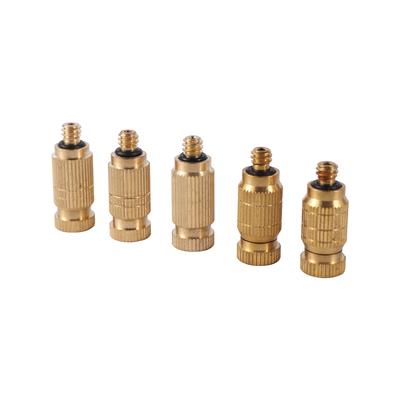 3pcs Brass 0.1-0.7mm Atomizing Nozzle High Pressure Atomizing Atomizing Sprayer 3/16" Male Thread Industrial Humidifier Nozzle