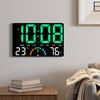 Digital Led Wall Clock With Temperature Calendar Alarm For Living Room Decor