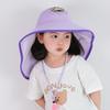 Spring and Summer Children's Face Covering Breathable Sun Hat Cartoon Large brimmed Shawl Hat Travel Neck Protection Thin Sun Hat Boys and Girls