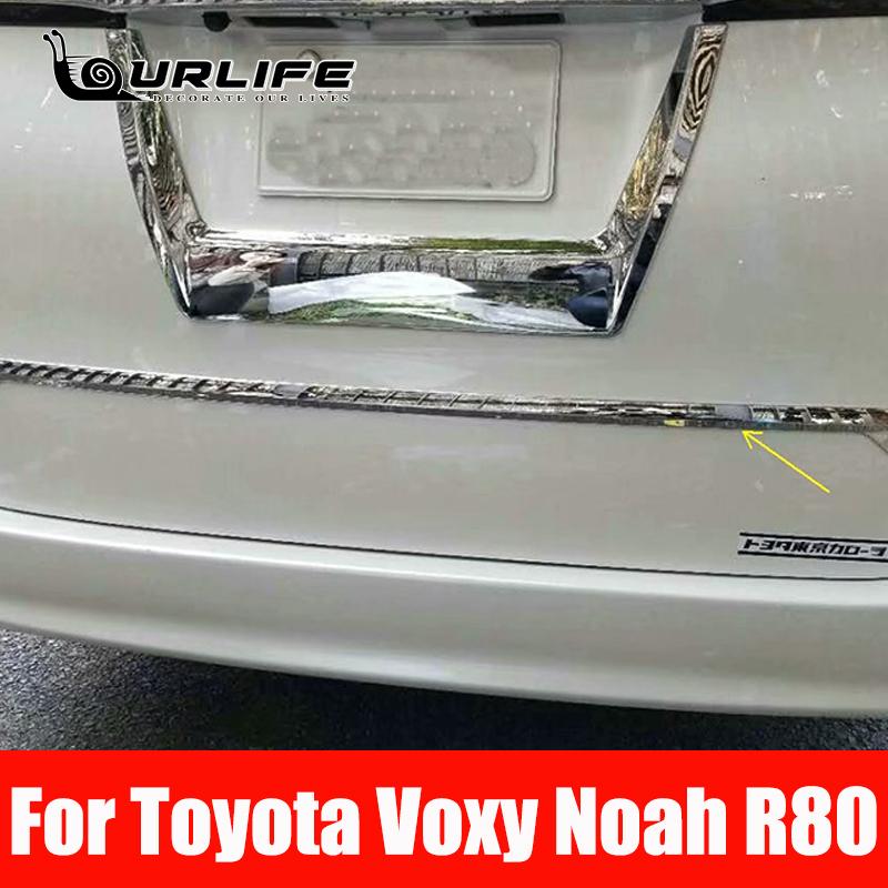 Capac capac portbagaj din spate cromat Trim licenta pentru Toyota Voxy Noah R80 2017 2018 Protectie portbagaj