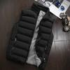 Men's Stand-up Collar Zipper Vest Jacket - Down Cotton, Plus Size, 2019.
