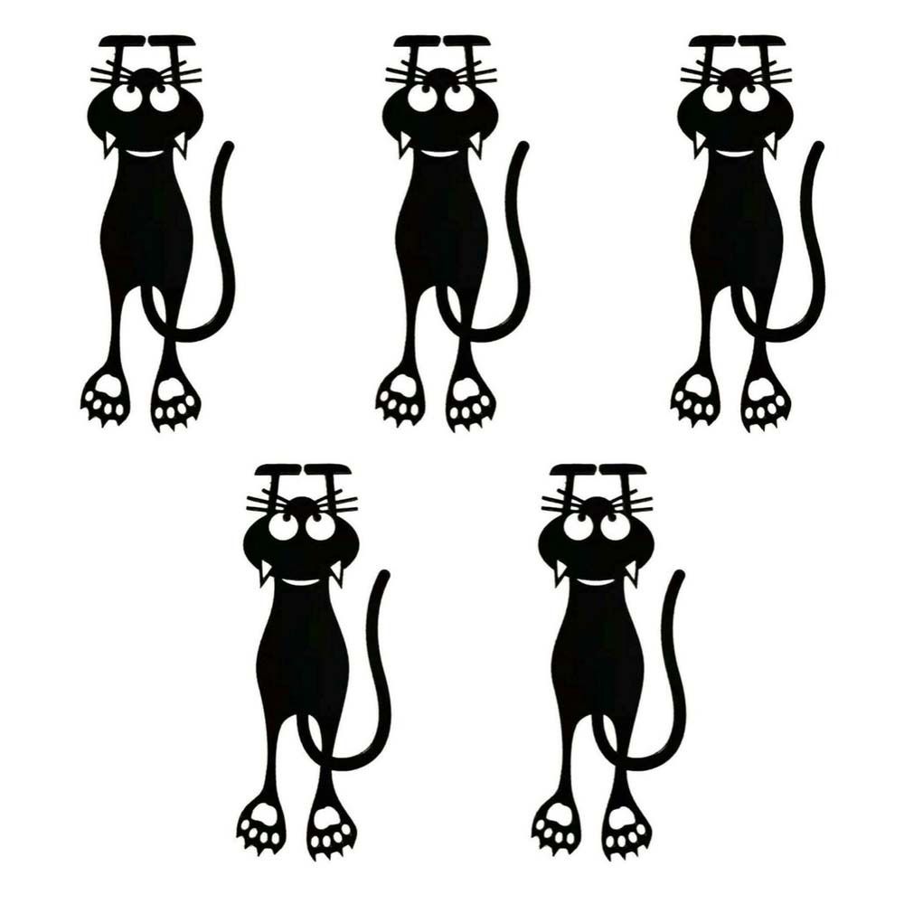 Hollowed-out Acrylic Black Kitten Bookmarks Cartoon Book Folder Cute Book Clip for Reading Lovers
