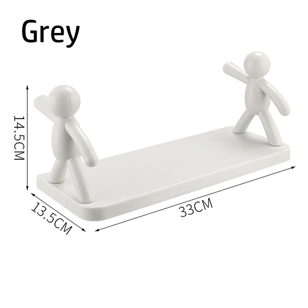 White Color Wall-Mounted Storage Rack Plastic Material Kitchen Spice Organizer  Home Storage