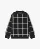 LIBERCLASSY [25Fw] Llw51628 Black Multi-Window Check Round Knit
