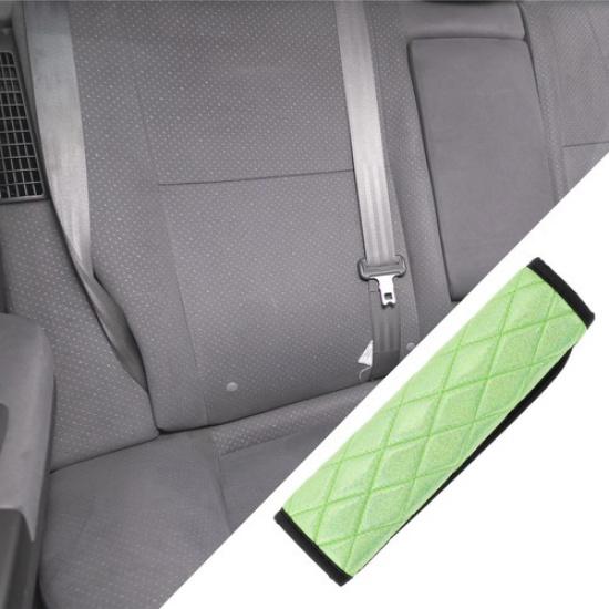 

Shiny Car Seat Belt Covers Backpack Shoulder Pad 65x2m Green