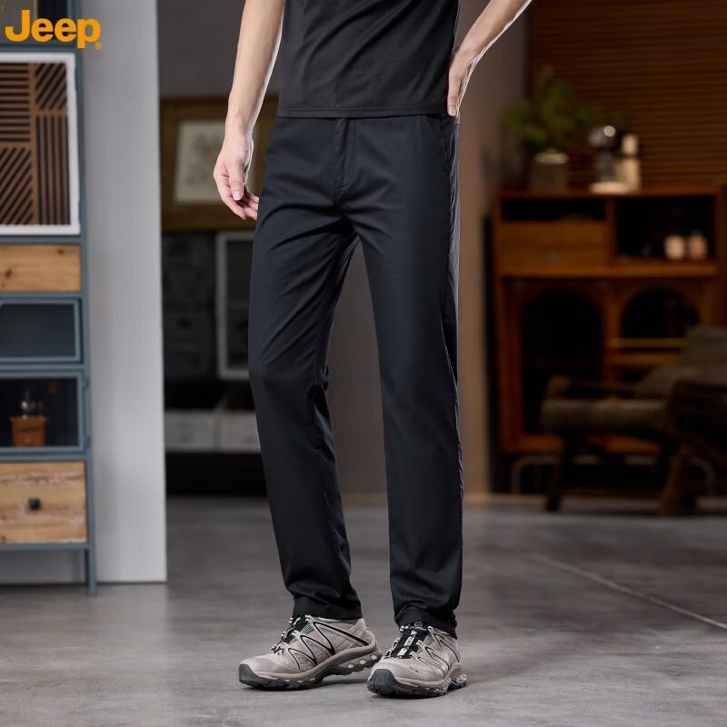 JEEP Men s Summer Crisp & Breathable Straight-Leg Casual Trousers US 7.5