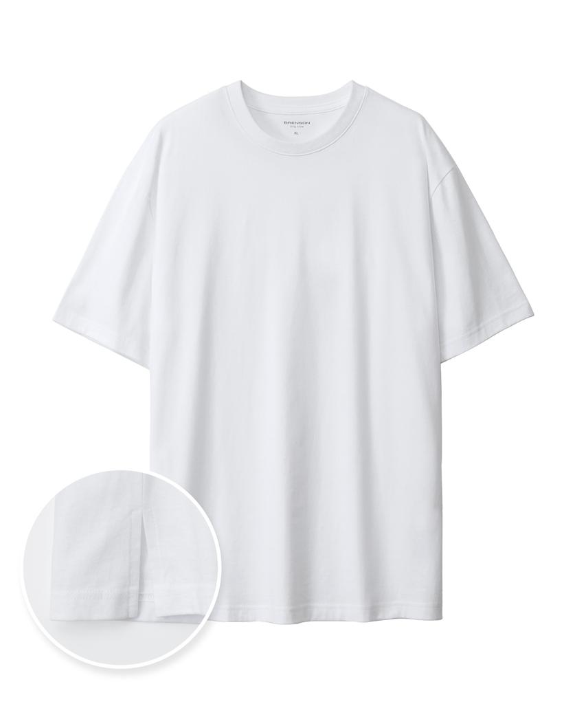 BRENSON (2Pack) Pure Cotton Layered Chain Short Sleeve Tee