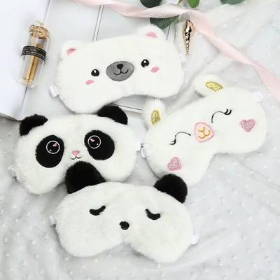 Cute Plush Plush Sleep Mask Breathable Shading Sleeping Eye Cover Fashion Eyepatch Nap  Dream Night