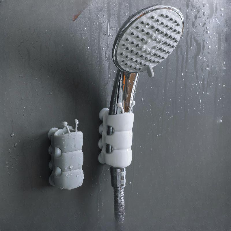 Suport pentru cap de duș fără perforare Suport de perete din silicon Suport reutilizabil Venză puternică cu vid Unelte durabile pentru baie