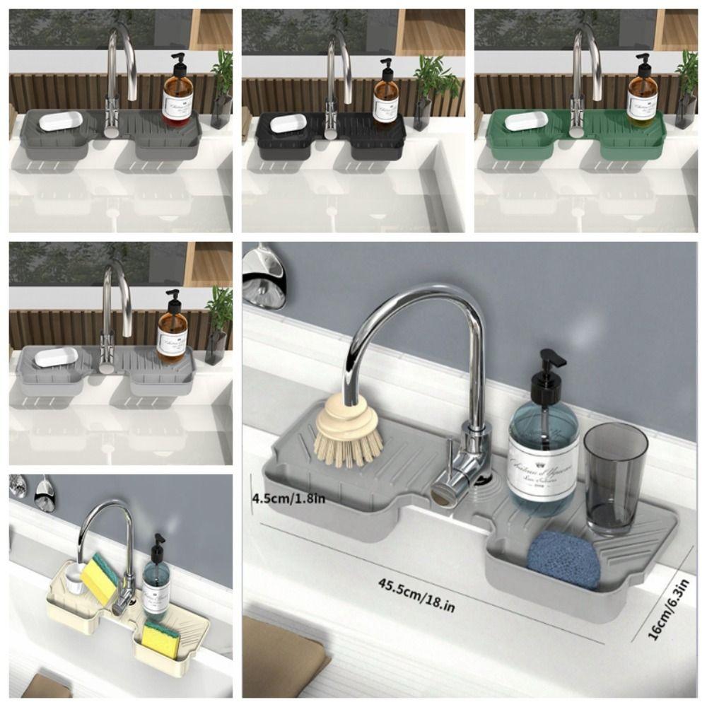 Mildew-Proof Draining Organization Plate Waterproof Drainage Pad Faucet Drip Mat  Wash Basin Sink