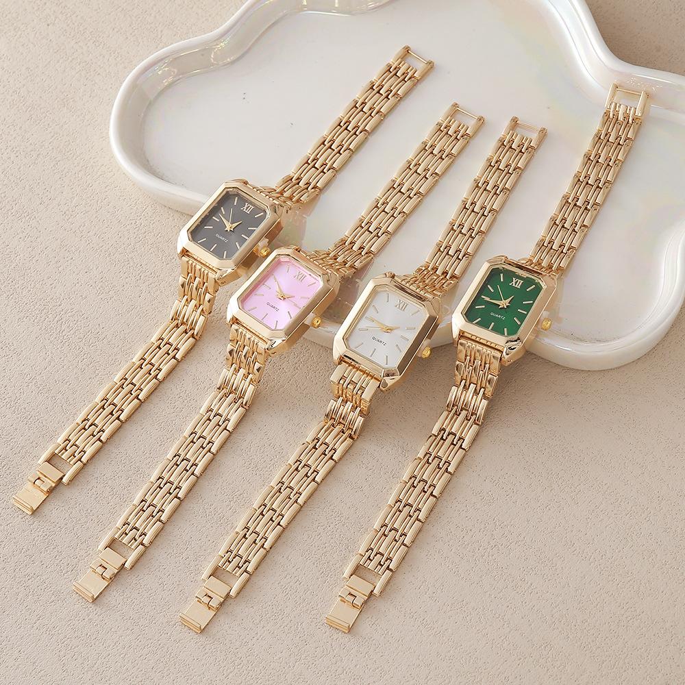 Light Luxury Steel Belt Women's Watch Female Student Square Quartz Watch Bracelet Watch