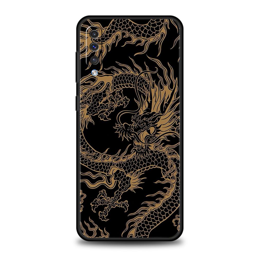 Chinese Dragon Phone Case for Samsung Galaxy A24 A13 A53 A73 A33 A22 A12 A02 A03 A05 A70 A50 A10 A20 5G Silicone Cover Shell Bag