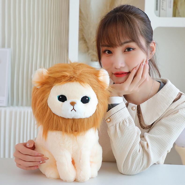 Fun Plush Lion Stuffed Toy Adorable Soft Doll For Children Birthday Idea Gift