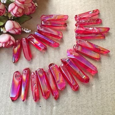 1 adet Yeni Nadir Doğal Kırmızı Aura Lemurya Tohumu Kuvars Kristal Taşlar Noktası Numune