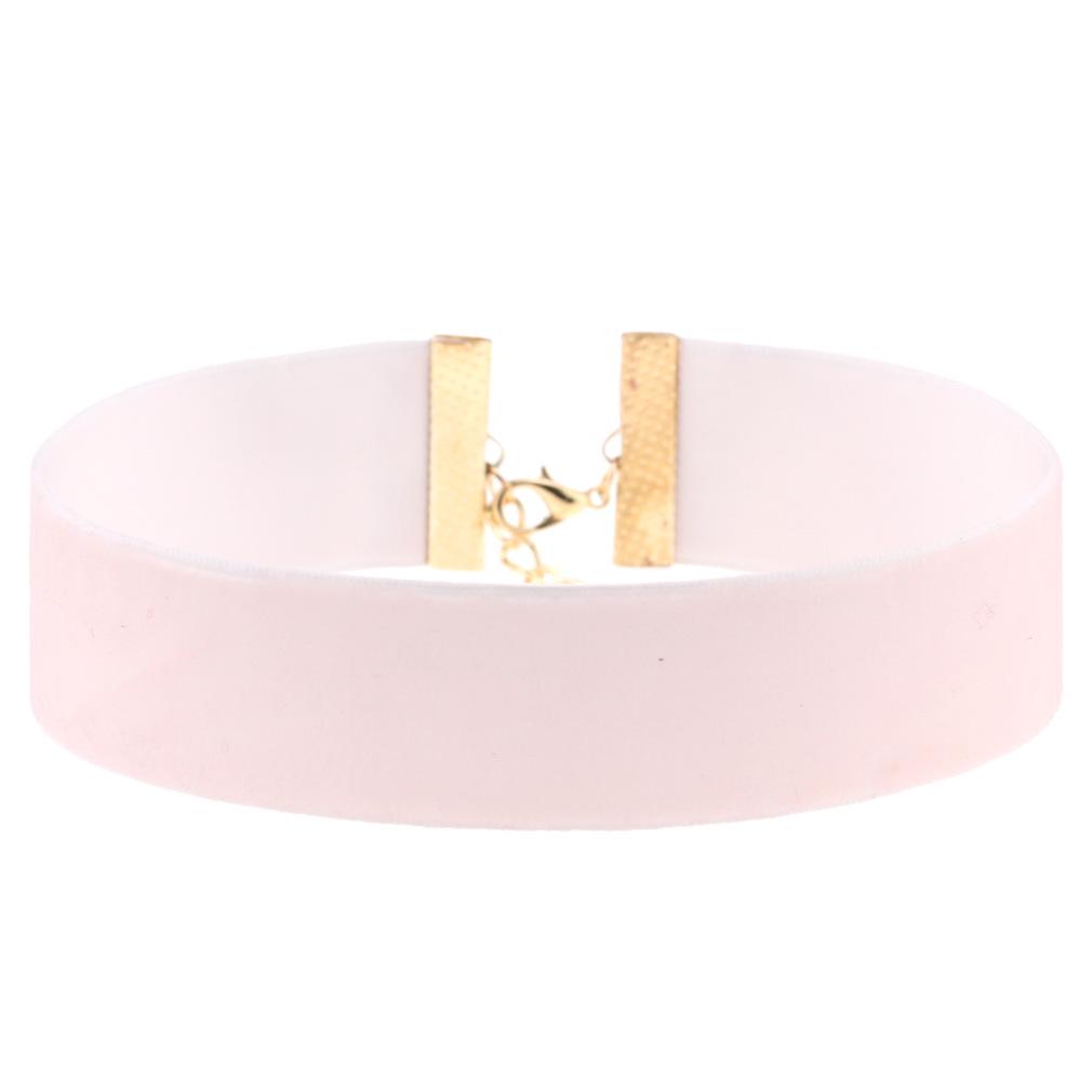 Punkowe Gotyckie Aksamitne Chokery Naszyjniki Dla Kobiet Dziewczyn Czerwony Czarny Choker Prosta Biżuteria collier ras du cou beige