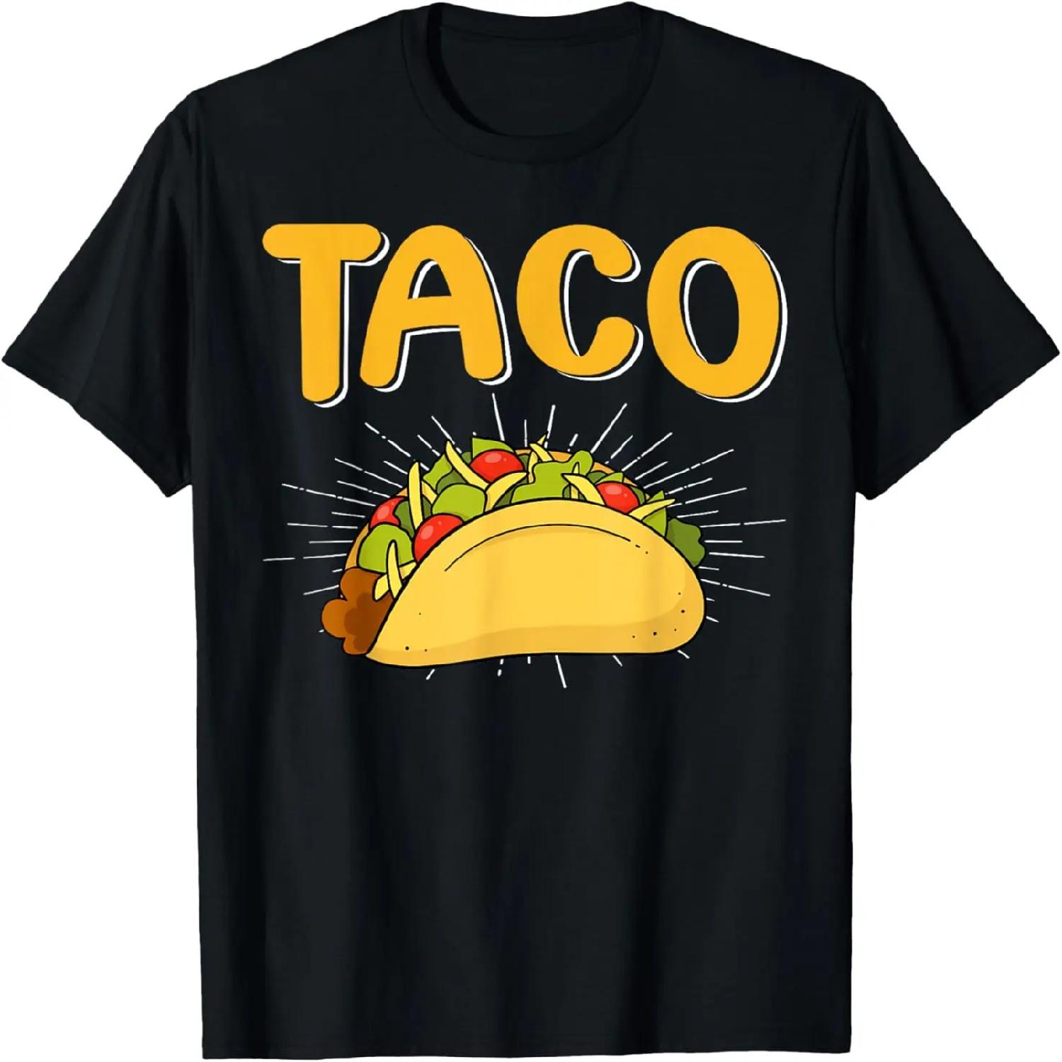 Ретро Тако Мексиканская Еда Едок Любитель Тако Фиеста Футболка S