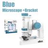 60-200X Children Microscope Pocket Microscope with LED Light Portable Electric Mini High Definition Science Microscope Outdoor