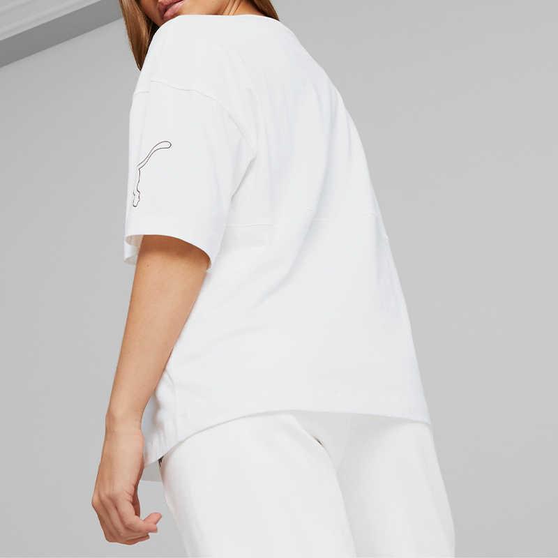 Puma Soft Comfortable Breathable Short Sleeve T-Shirt Women Tops White 676680-02