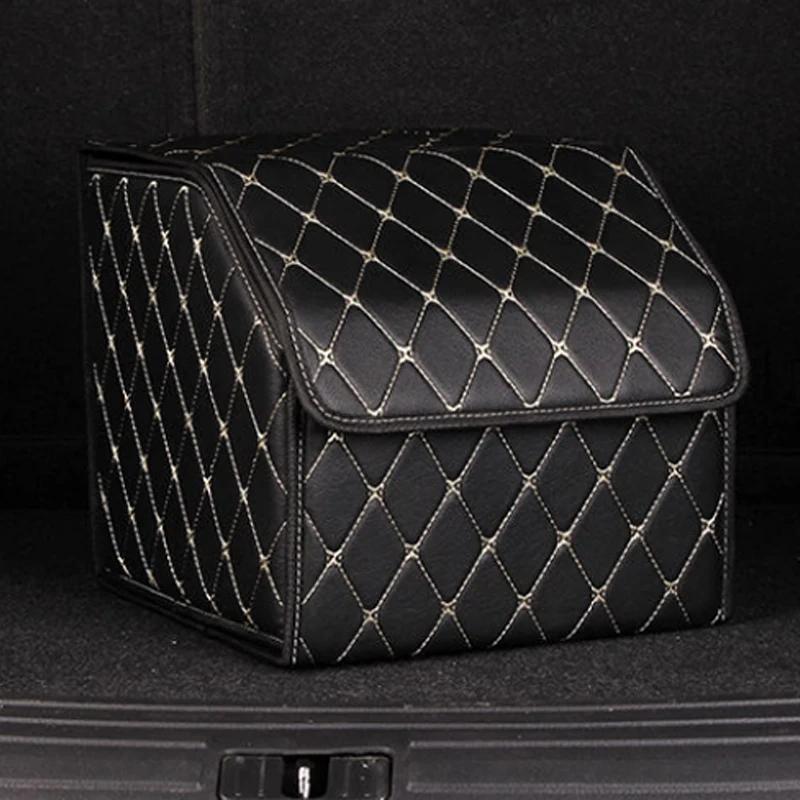 30cm Car PU Leather Trunk Storage Box Portable Foldable Storage Car Multiuse Storage Car Trunk Bag Auto Storage Box чёрный