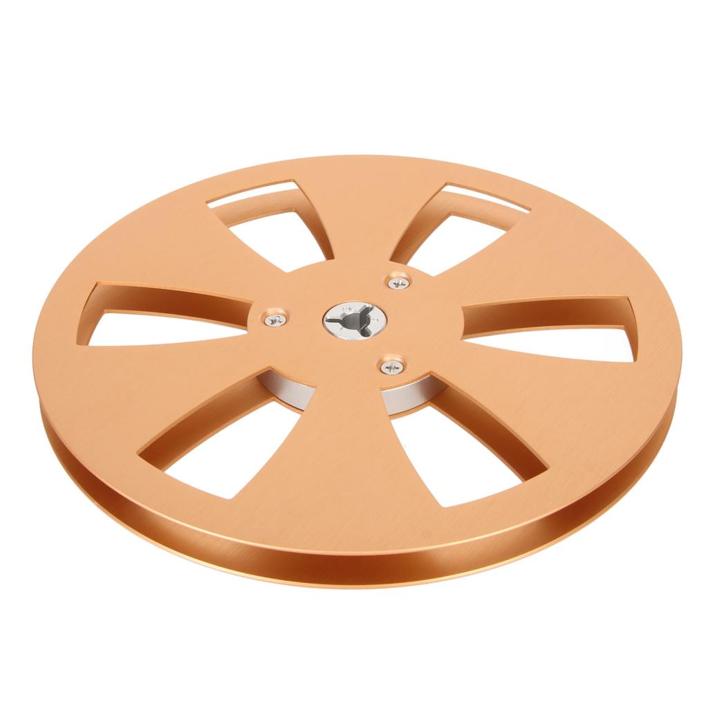 1 4 7 Inch Empty Reel 6 Hole Aluminum Alloy Open Reel Sound Tape Empty Reel Opening Machine Part Gold