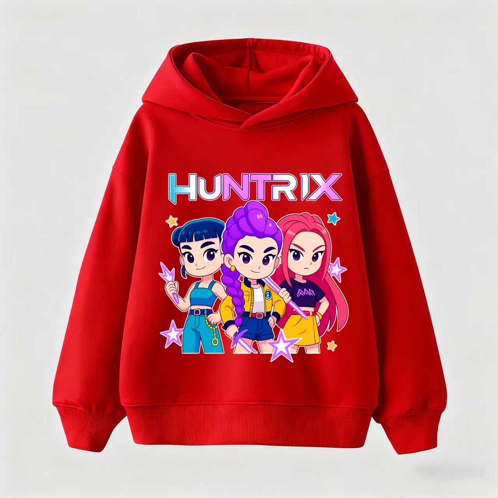 KPop Demon Hunter Rumi Derpy Cartoon Girls Boy Hooded Sweatshirt Warm Children's Korean Wave Fashion Tops Casual Clothinf