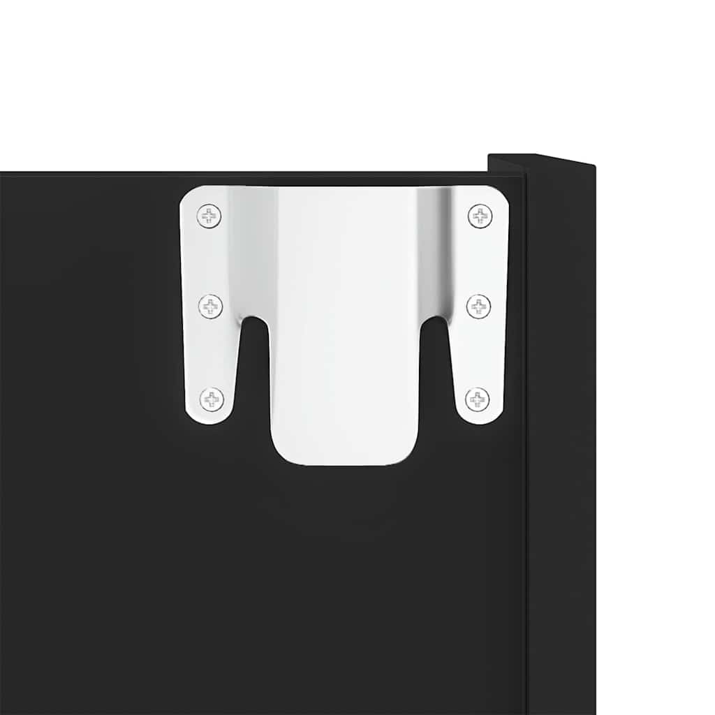 Wall Mounted Shoe Cabinets (Set of 4) Black 60 x 18 x 60 cm Particleboard