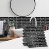 Marble Mosaic Tile Sticker, Kitchen Bathroom Pvc Waterproof Self-Adhesive Wall Sticker Imitation Epoxy Home Wallpaper