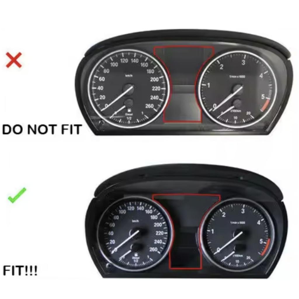 2pcs Chrome Dashboard Dial Gauge Rings Bezel Trim For BMW M3 E90 E91 E92 E93