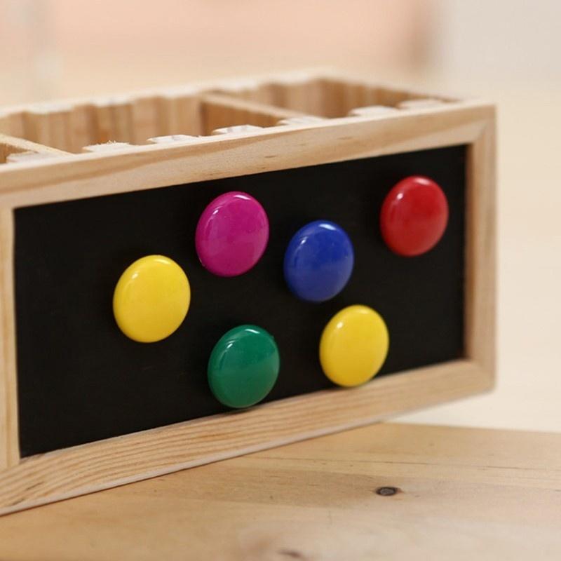 16 ks/lot Barevné kruhové plastové magnety na lednici Samolepka na tabuli Magnet na lednici Dětský dárek