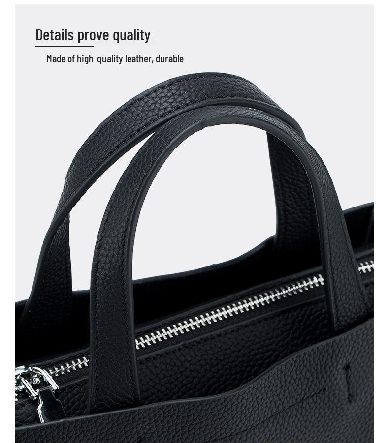 Genuine Leather Fashion Crossbody Bag - Women's Small Square Shoulder Tote