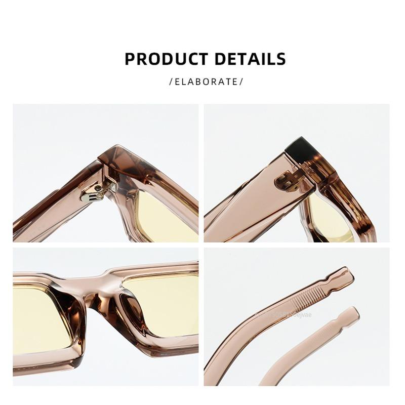 Retro Mirror Square Sunglasses Women Men  Candy Color Luxury Brand Designer Sun Glasses Uv400 High Quality