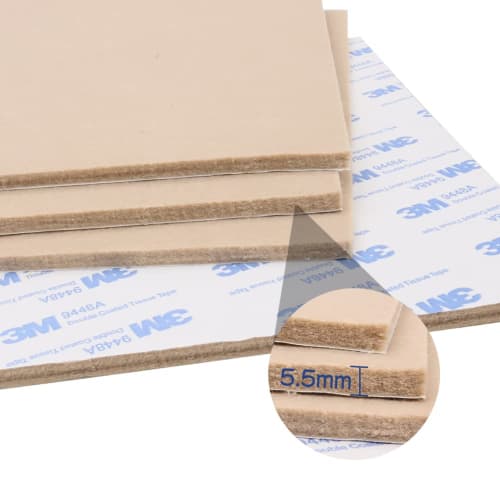 Large Felt Sheets, Felt Pads, 30 X 21 Cm, 5.5 Mm Thick, Self-Adhesive, Prevents Scratches On Floors and Furniture, Pack of 3 (Beige)