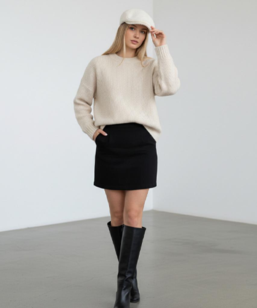 Yunibeosyeolkemiseuteuli Fleece Ivory Huntingcap
