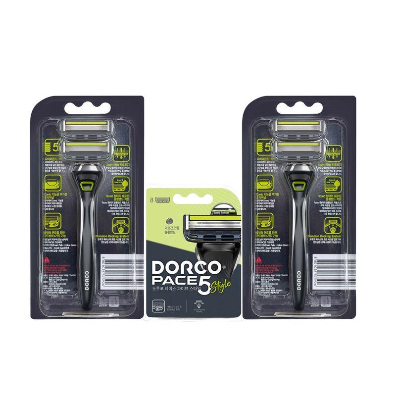 

Dorco Pace5 Style Razor Set 2 Razor + 12 Blades