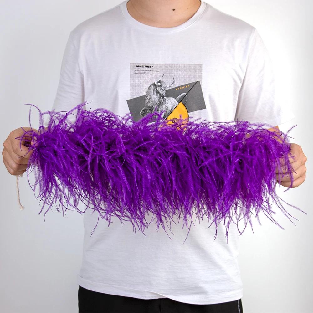 DIY 2 6 10 20 30ply Ostrich Feather Boa for Party/Costume/Shawl/Craft 50CM Ostrich Feathers Trim Costume Feather Top Dress Skirt