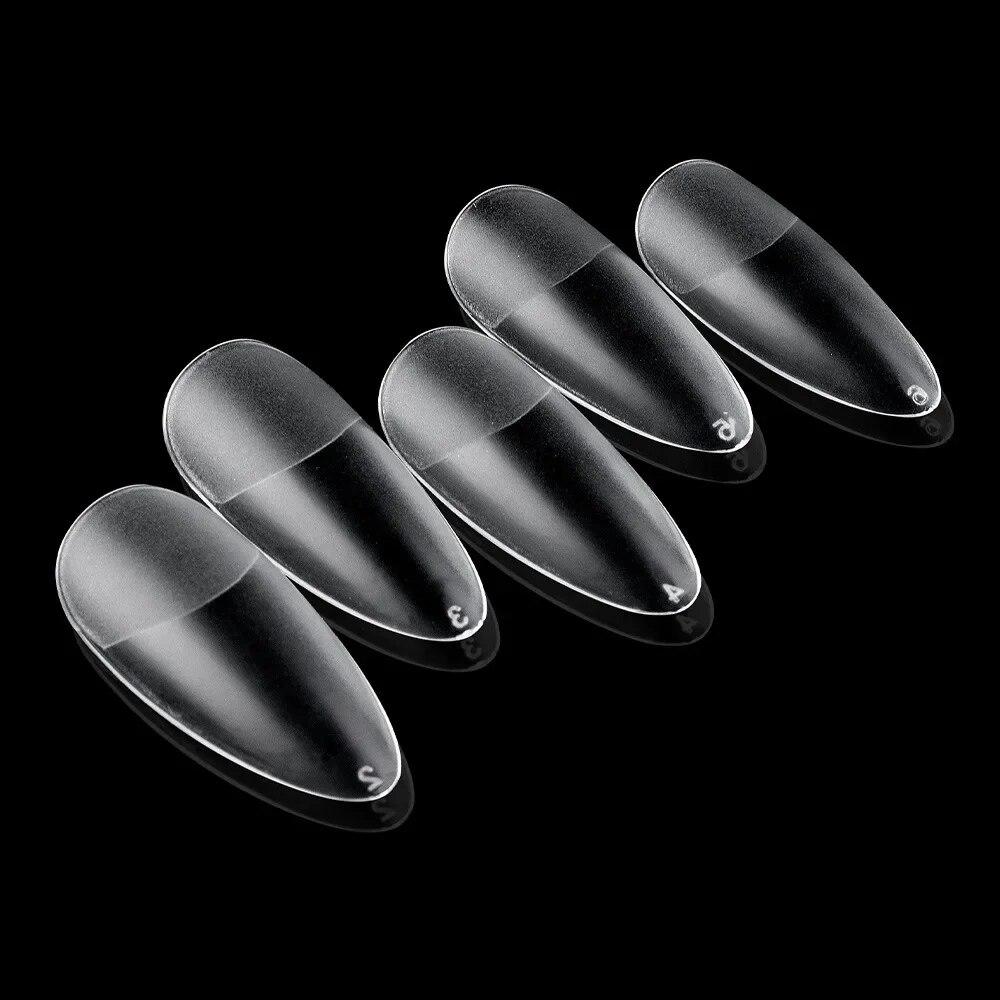 

120 шт. Новые прозрачные полуматовые ногти полностью оснащены легкими складными бесшовными ногтями для удлинения накладных ногтей