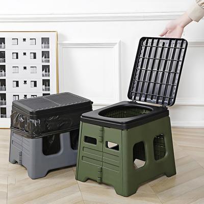Toilettes Portables de Camping en Plein Air avec Sac Toilettes Pliantes Polyvalentes avec Couvercle Toilettes d'Urgence pour Voiture Enfants Adultes Pot de Voyage Pliable
