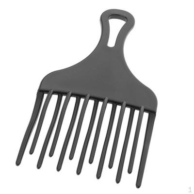 Friction Plastic Hairdressing Afro Comb Detangle Wig Braid Styling Lift Hairbrush Wide Black