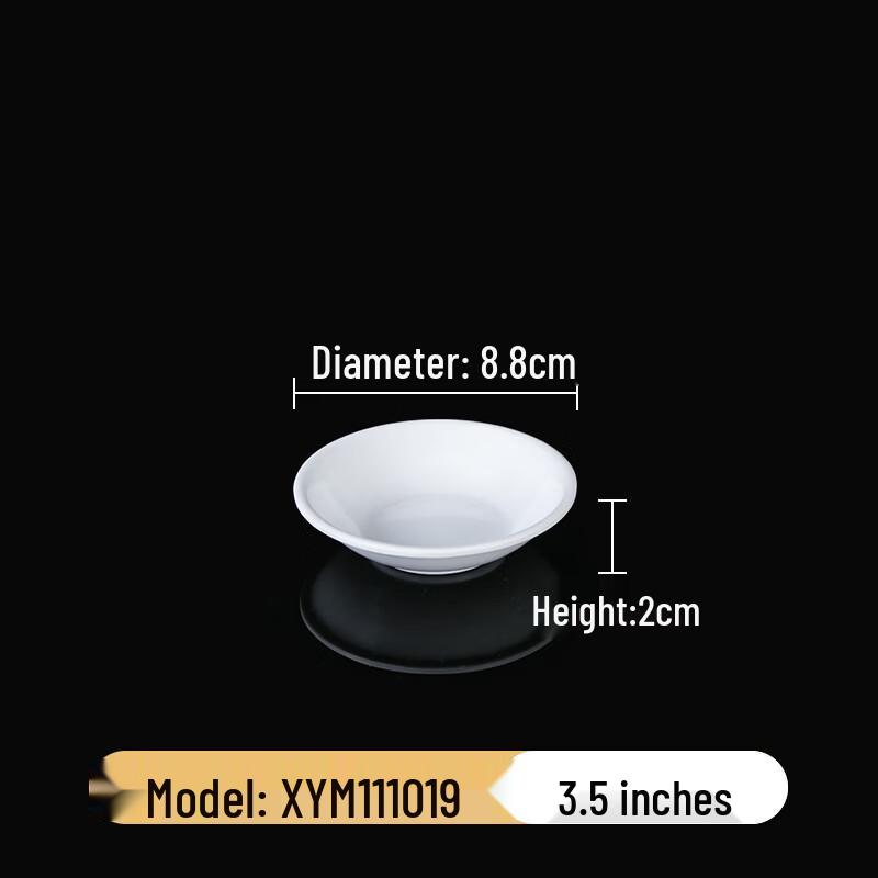 White Melamine 3-Compartment Condiment Dish