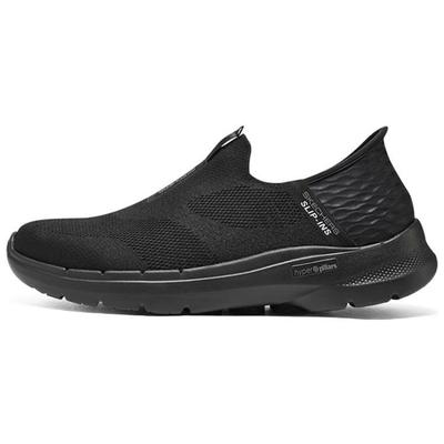 Go Walk 6 Slip-Ins Comfortable Versatile Shock Absorbing Durable Breathable Lightweight Rebound Low Top Casual Shoes 216278-BBK