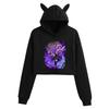 Women's Cat Ear Hoodie - One Piece Anime Print, Casual Wear for Autumn/Winter