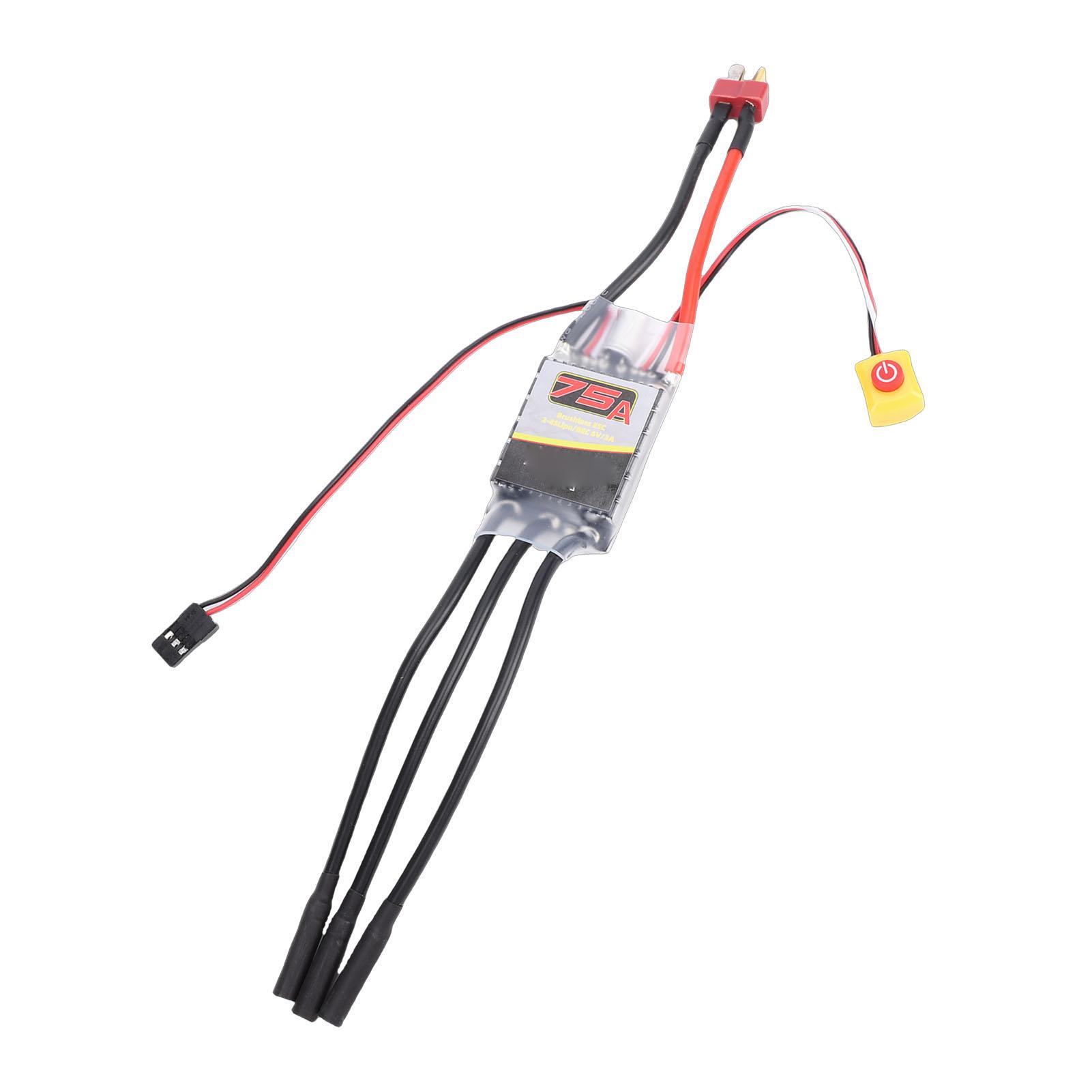 

75A Brushless ESC for 540 3650 3670 Brushless Motors RC Car Boat Electronic Speed Controller T Type Input Power Plug